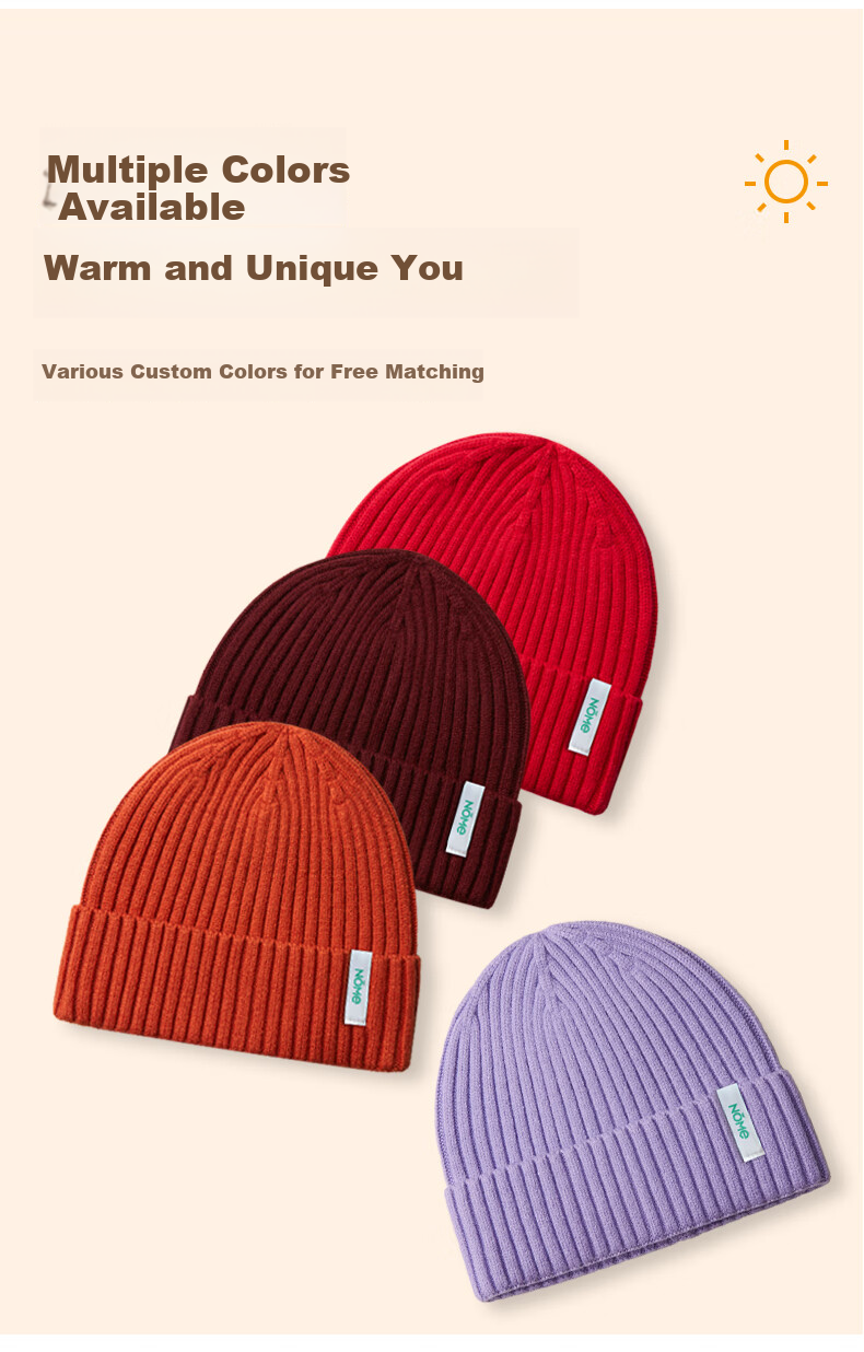 NOMe Knit Beanie Unisex Autumn Winter Warm Outdoor Cycling Windproof Cold Protection Earflap Hat Versatile Knit Cap 8