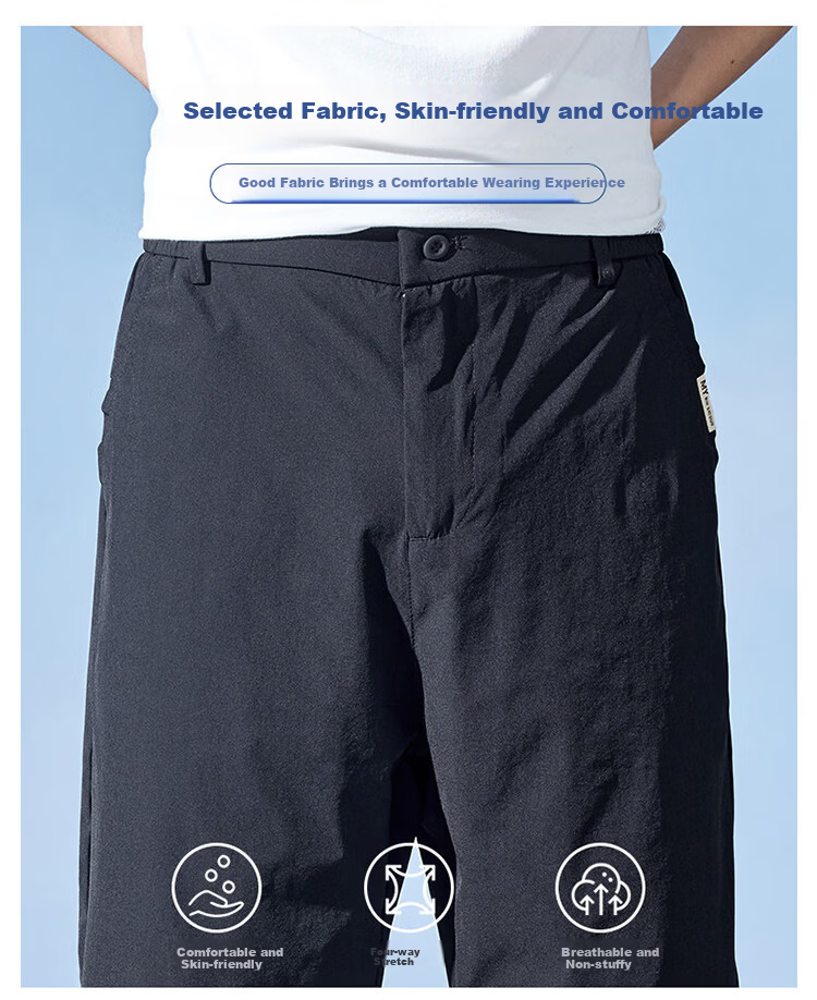 Pierre Cardin Men's Khaki Ice Silk Loose Fit Straight Leg Sports Quick-Dry Seven-Point Shorts XL 3