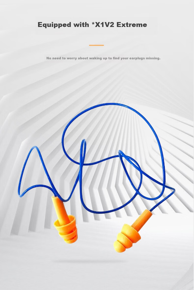 SATA FH0304 Christmas Tree Silicone Industrial Corded Earplugs for Sleep Anti-Snoring Noise Reduction Factory Use 20 Pairs Pack 5