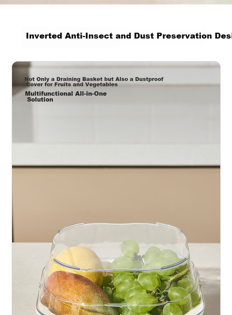 Jingmao Stainless Steel Vegetable Washing Basket Double-Layer Kitchen Fruit and Vegetable Draining Colander Rice Washing Sieve Basin 4