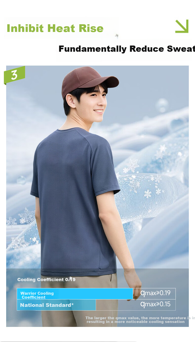 Warrior Men's Short Sleeve Summer Running Quick-Dry Breathable T-Shirt Ice Silk Sweat-Absorbing Training Top 8