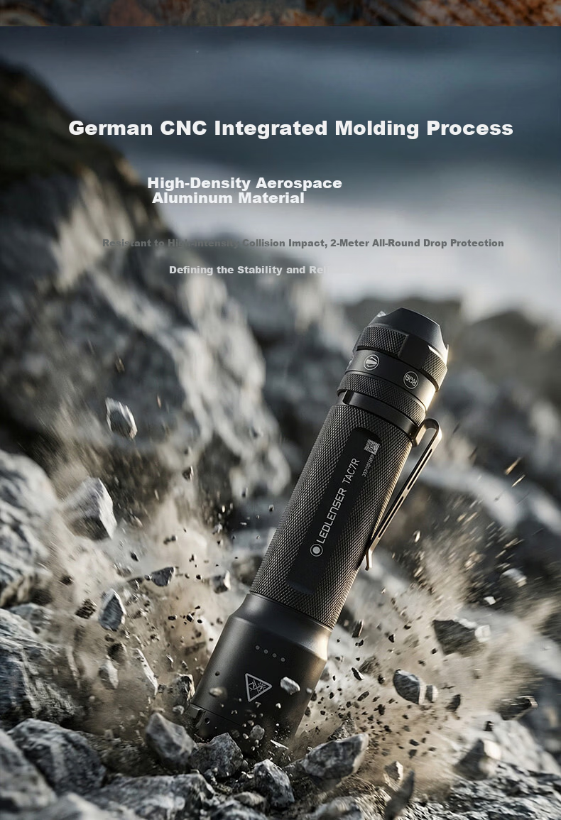 LED LENSER German High-Power Tactical Flashlight TAC7R Outdoor Lighting High Brightness Long Range Long Battery Life Patrol Duty 17
