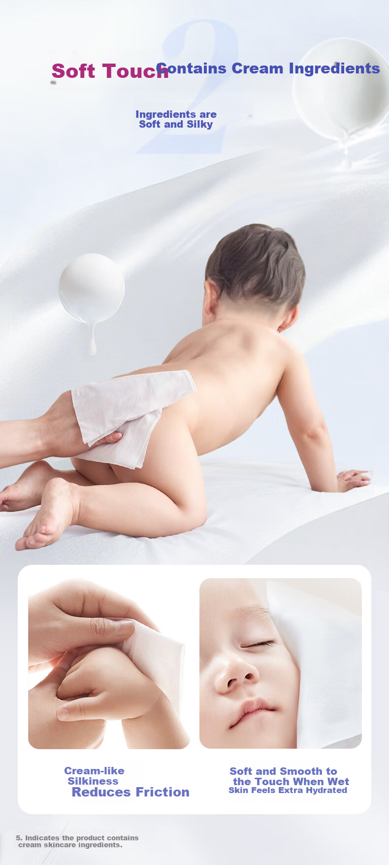 Lelch Plant Soft Towel Ultra Thick Disposable Cotton Soft Facial Towel Baby Cotton Soft Towel 60 Sheets*4 Packs 5