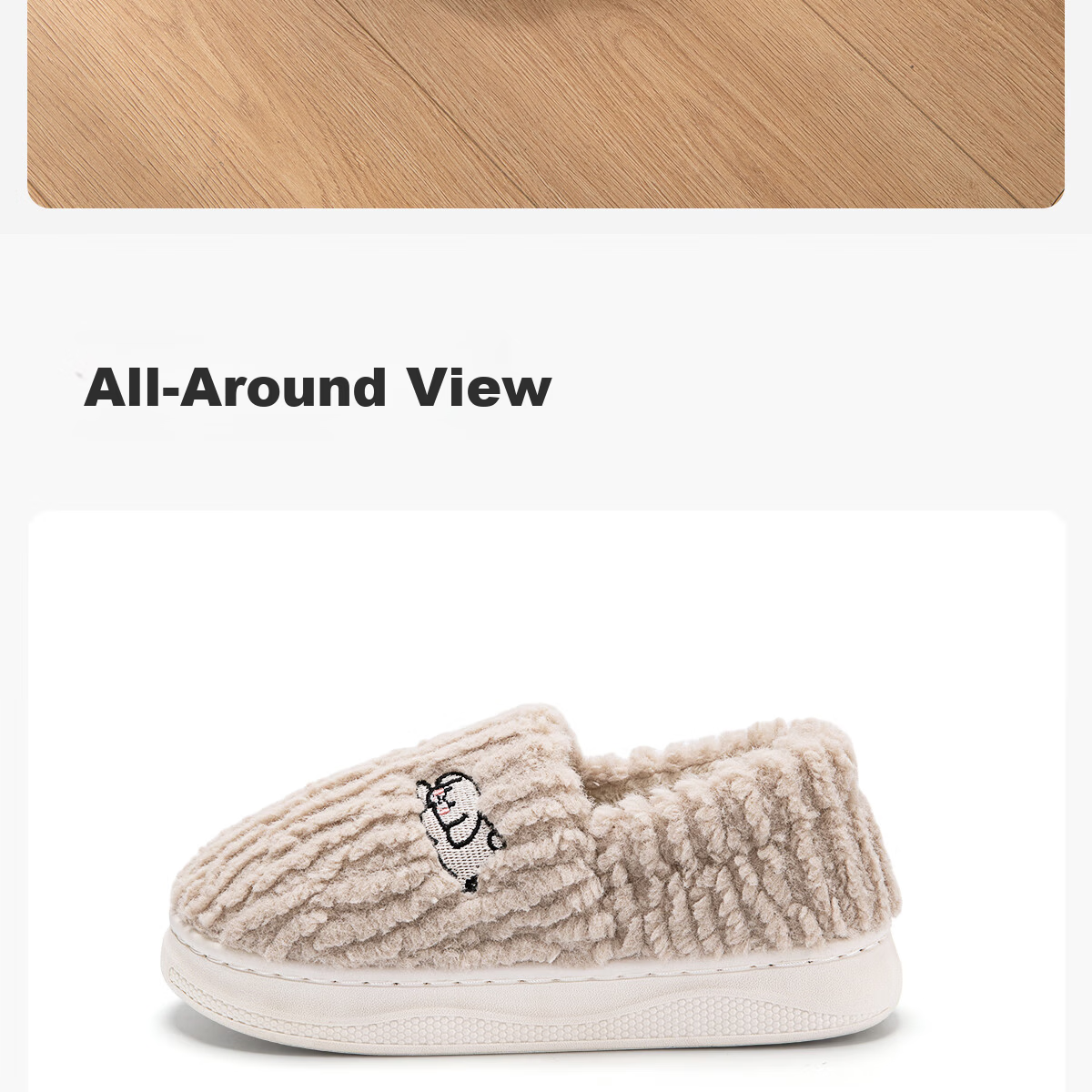 Runrou Full-Coverage Cotton Slippers for Women Autumn Winter 2025 New Plush Indoor Warm Maternity Cotton Shoes 22