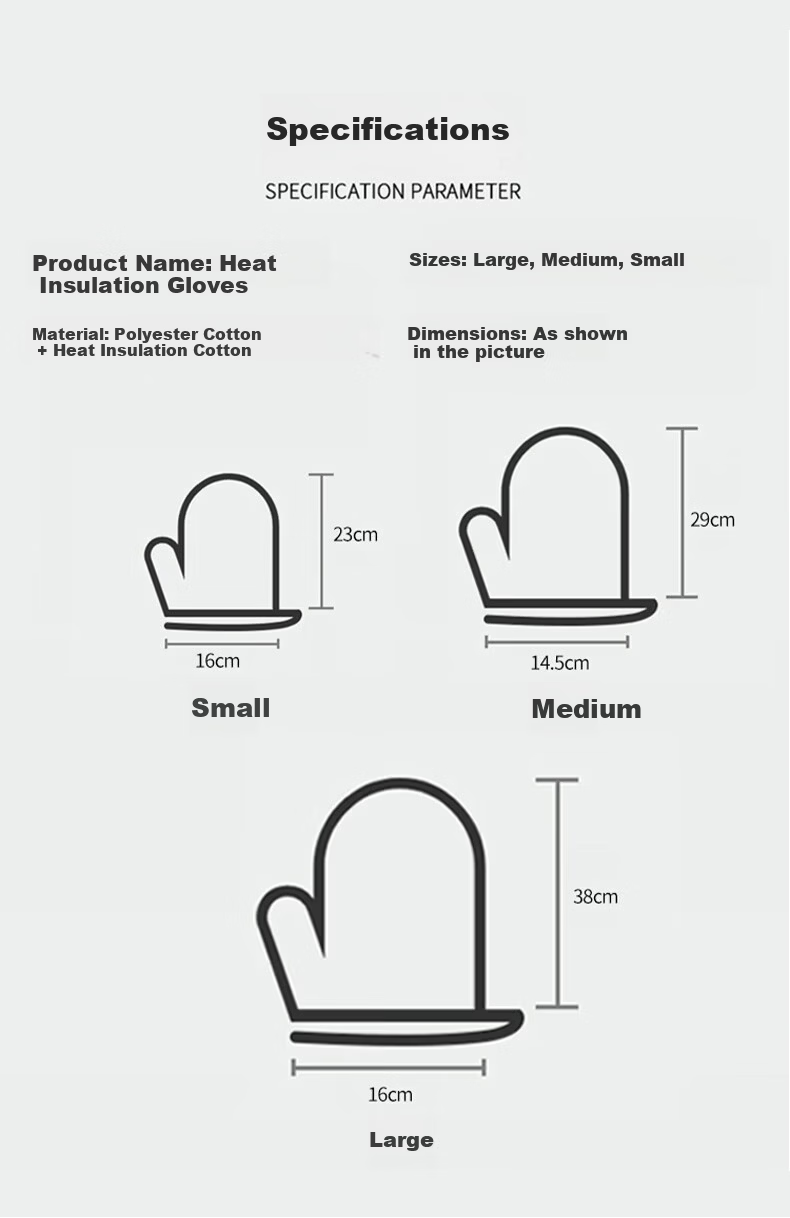 Beifute Oven Gloves Pair/Pack Heat-Resistant High-Temperature Long Flame-Retardant Protective Gloves 10