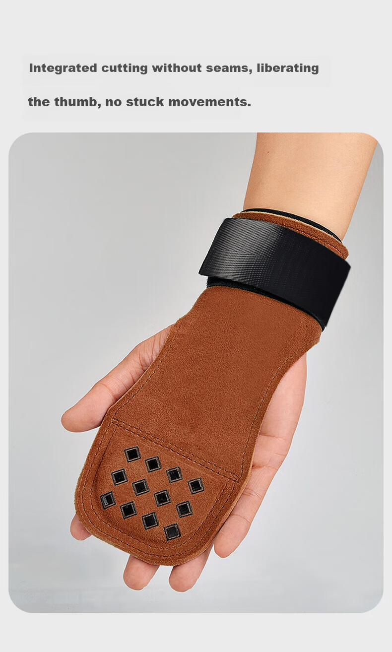 TEEIS German Deadlift Lifting Straps Grip Gloves Pull-Up Assistance Wrist Support Protective Gear 5