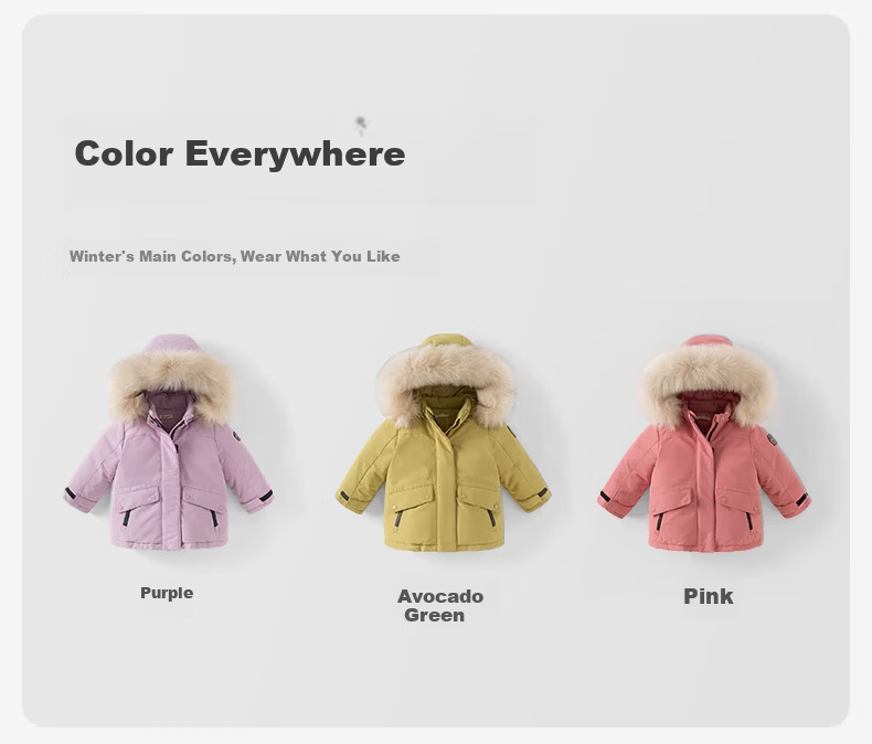 DAVE & BELLA Pompom Down Kids' Warm Winter Jacket Boys and Girls Baby Outerwear 22