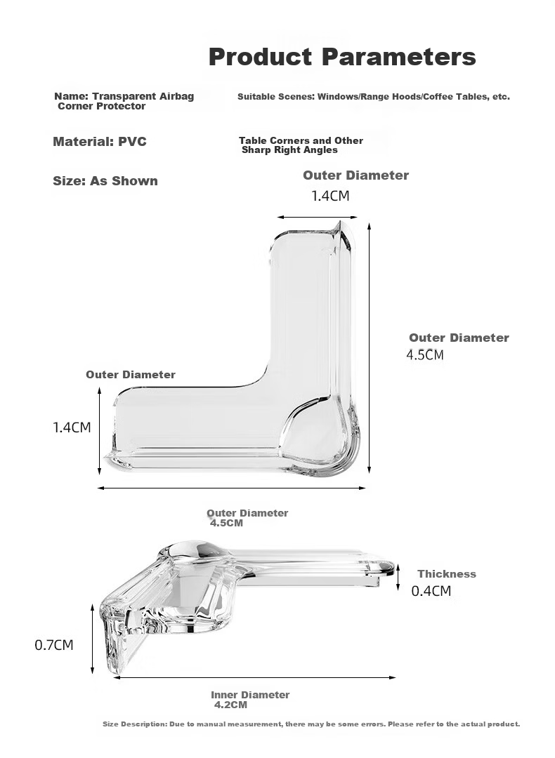 Xinuo Broken Bridge Aluminum Window Anti-Collision Corner Airbag Protector Inner Opening Window Right Angle Transparent Sharp Corner Protective Cover Anti-Bump 10
