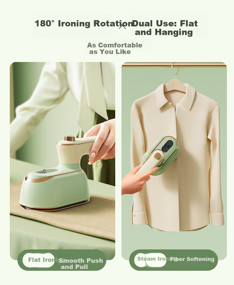 Meebordi Handheld Garment Steamer Portable Home Steam Iron Mini Travel Clothes Steamer Gift for Women 8