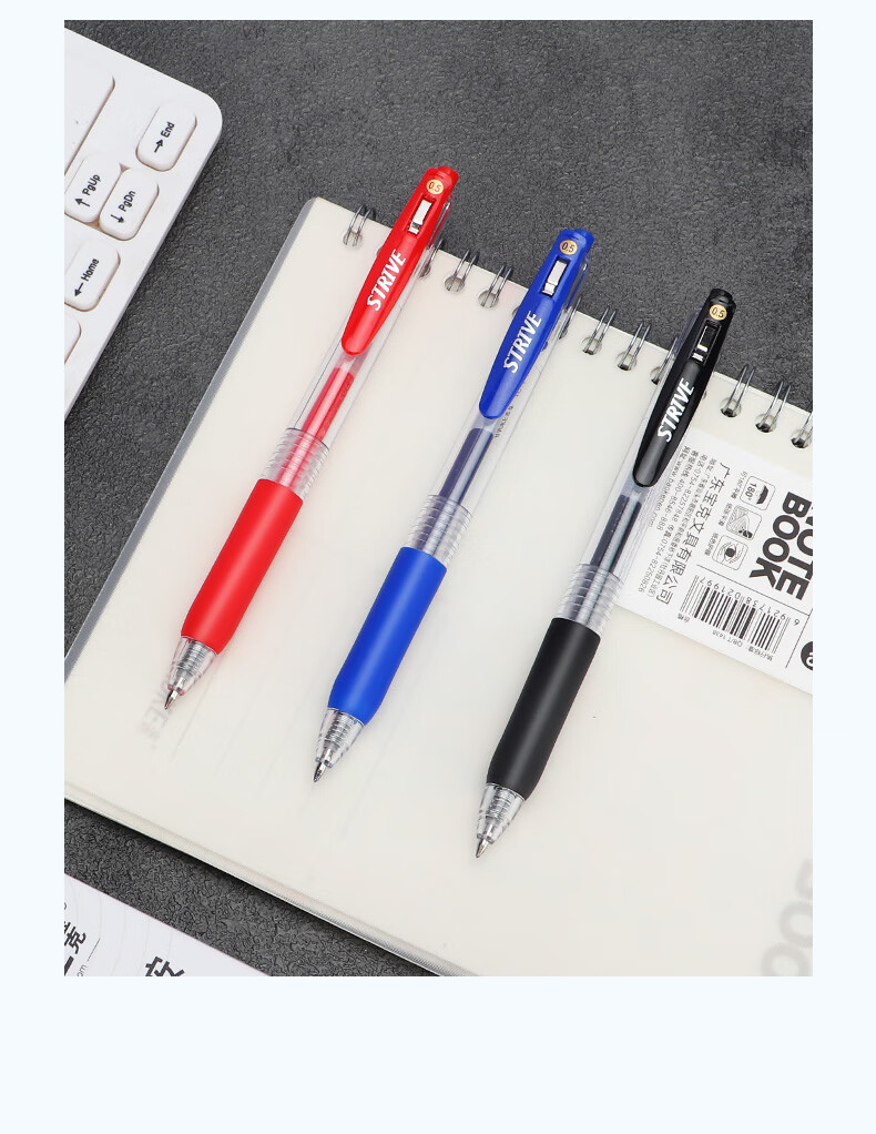BAOKE PC5108 0.5mm Retractable Gel Pen Red Bullet Tip 12pcs/Box 8