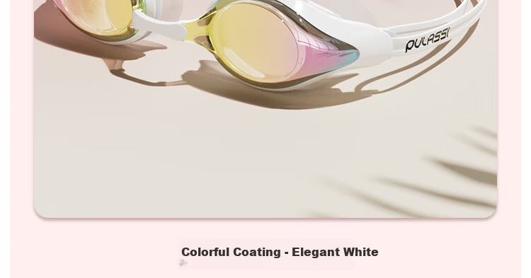 PULASSI Women's Swimming Goggles HD Waterproof Professional Racing Clear Vision Premium Colorful JD Self-operated 500 Degree 22
