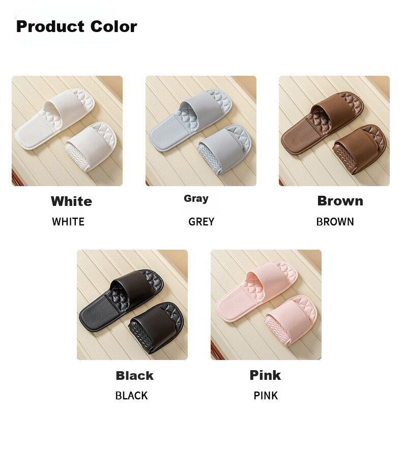 GUOLUOFEI Portable Folding Slippers for Travel, Couples, Outdoor Use, Summer, Bathroom, Shower Room, Indoor Sandals, Gray, Size S 7