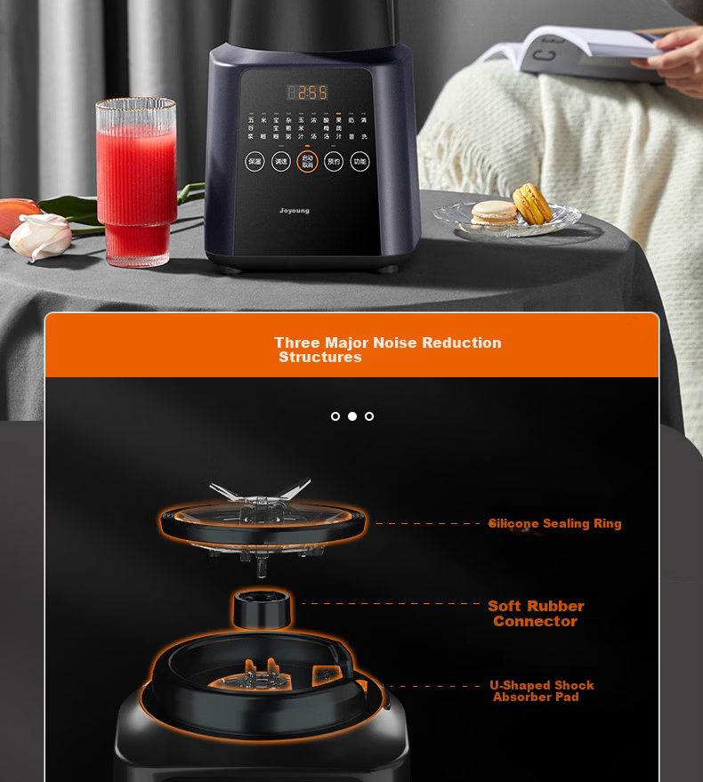 Joyoung ZMD Blender, Home Use, Quiet Operation with Noise Reduction, 1.75L Large Capacity, Soundproof Cover, Soy Milk Maker, Smart Reservation Heating, High-Speed Juicer, L18-P590 18