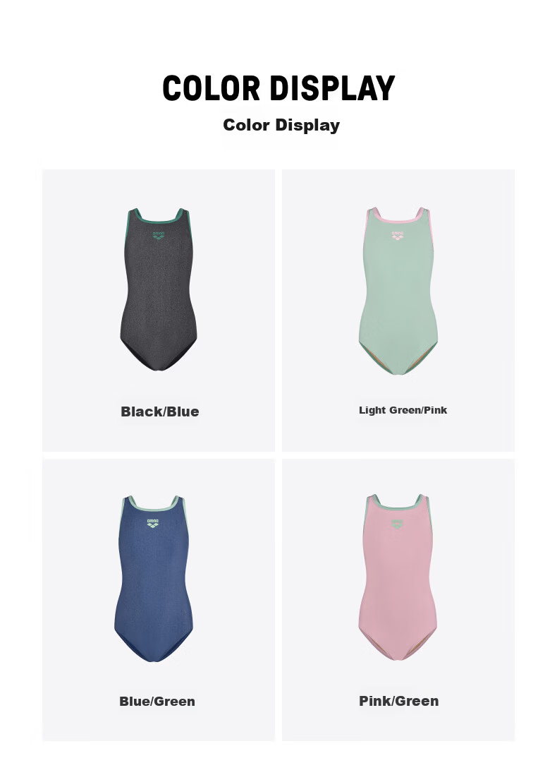Arena Kids 2026 New Sleeveless One-Piece Triangle Swimsuit Girls Youth Comfortable Training Swimwear 6