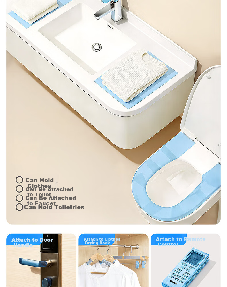 Unokang Hotel Disposable Travel Basin Liners Wash Basin Sink Laundry Portable 6-Pack 6