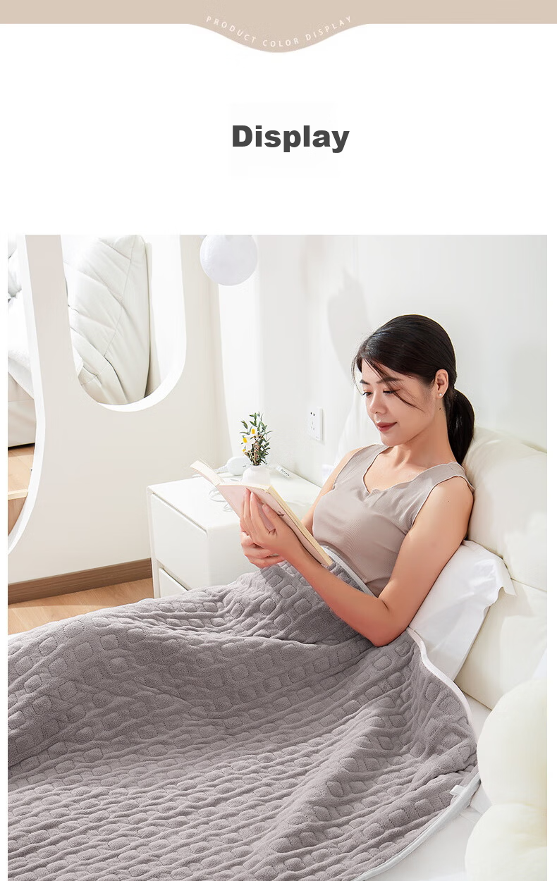 CHIGO Heated Shawl Electric Blanket Electric Heating Throw Timed Washable 1.5m x 0.9m Heated Cover Blanket 11