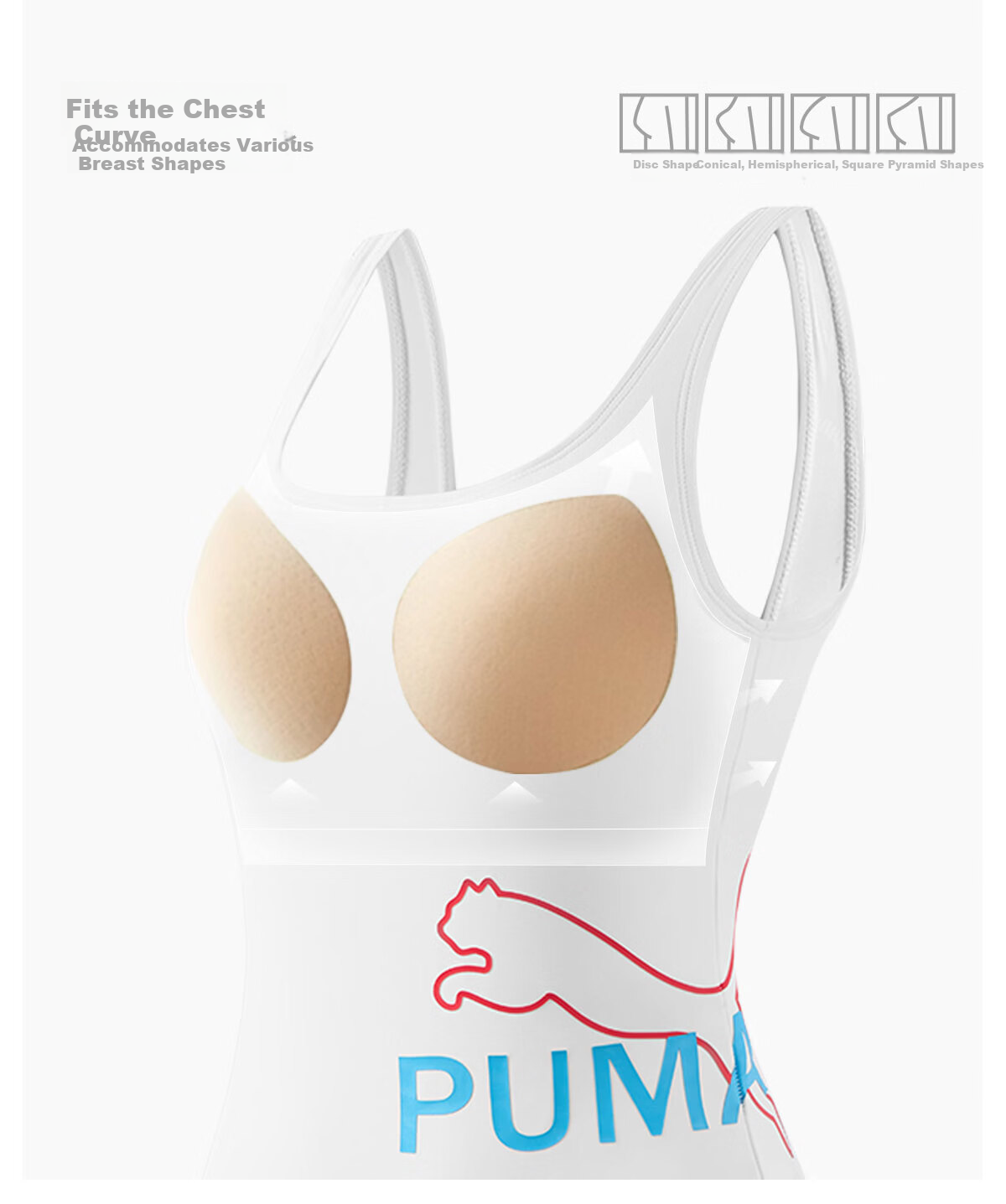 PUMA Women's One-Piece Racing Swimsuit Antibacterial Swimming Pool Spa Swimwear New Premium Design 9