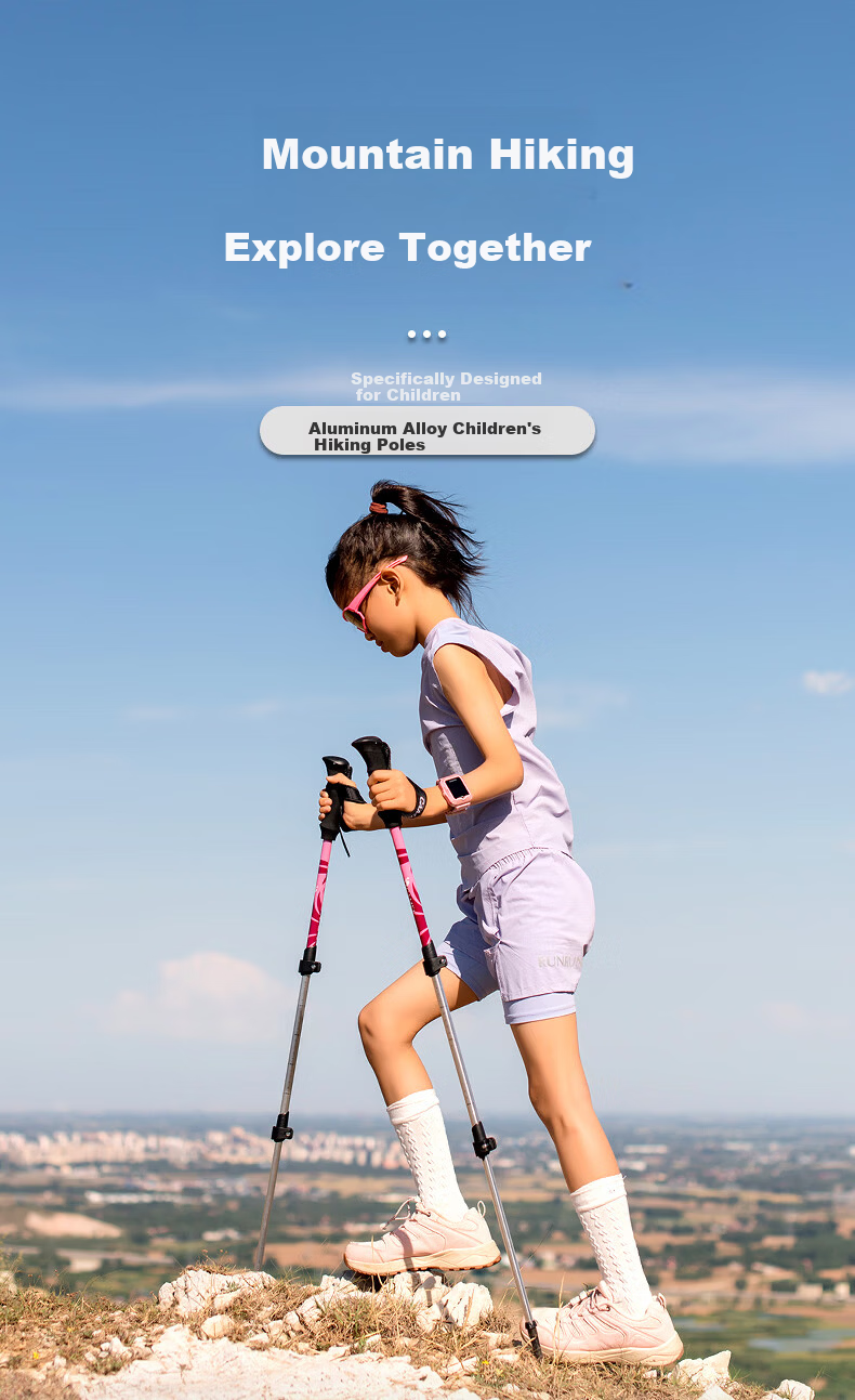 CAMEL Kids Parent-Child Professional Ultralight Telescopic Folding Hiking Trekking Anti-Slip Walking Stick P147B 1