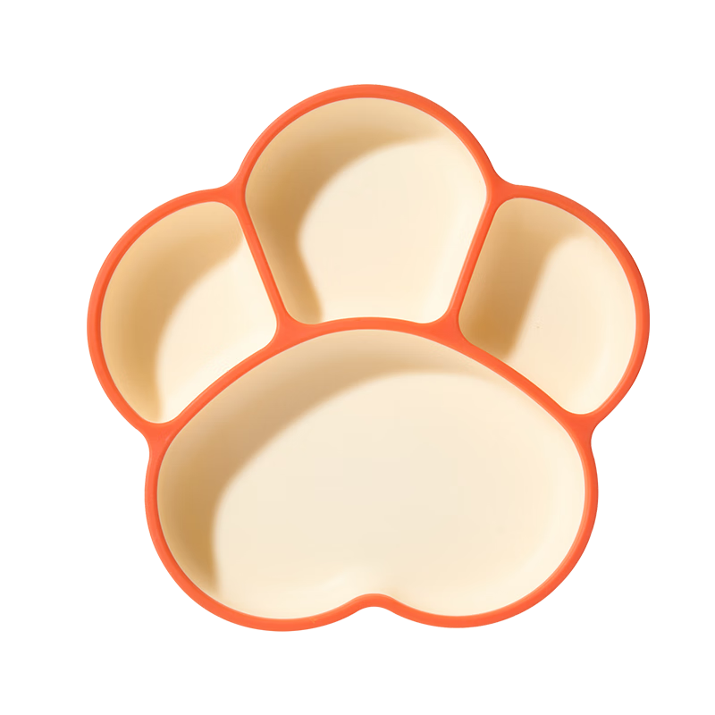 LUSN Baby Suction Plate, Self-Feeding Divided Silicone Bowl Set, Specialized Tableware for Children's Meals