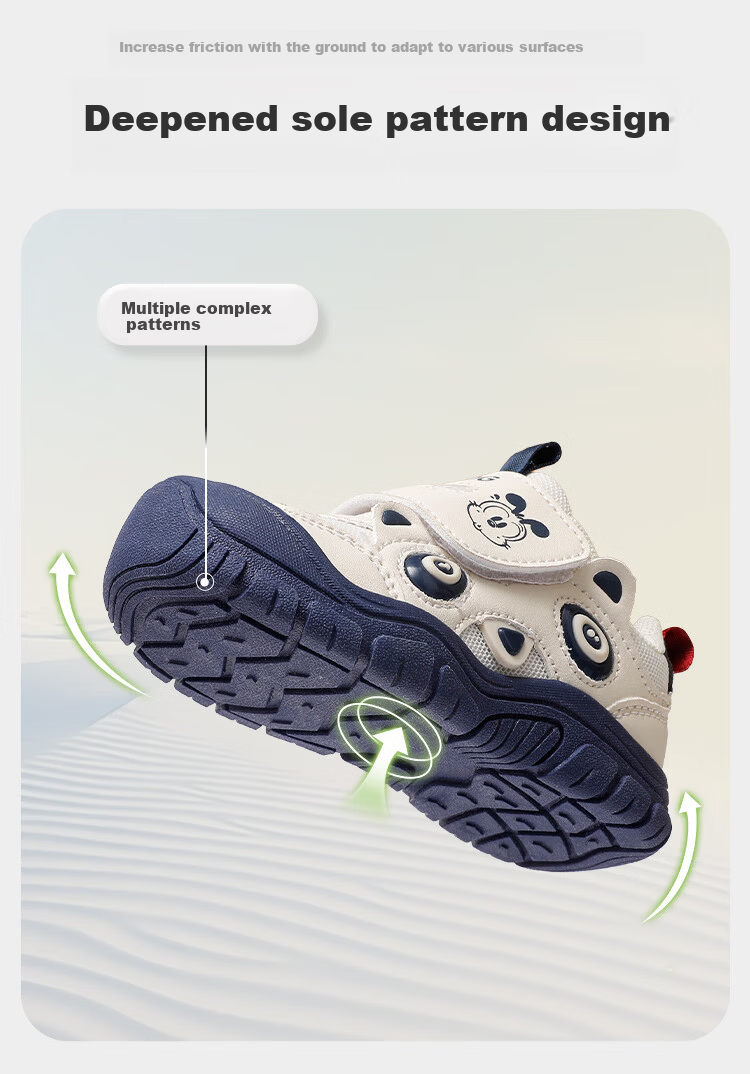 BOBDOG Boys' Spring Toddler Walking Shoes Casual Functional Shoes 102361005 Beige/Navy Blue Size 26 3