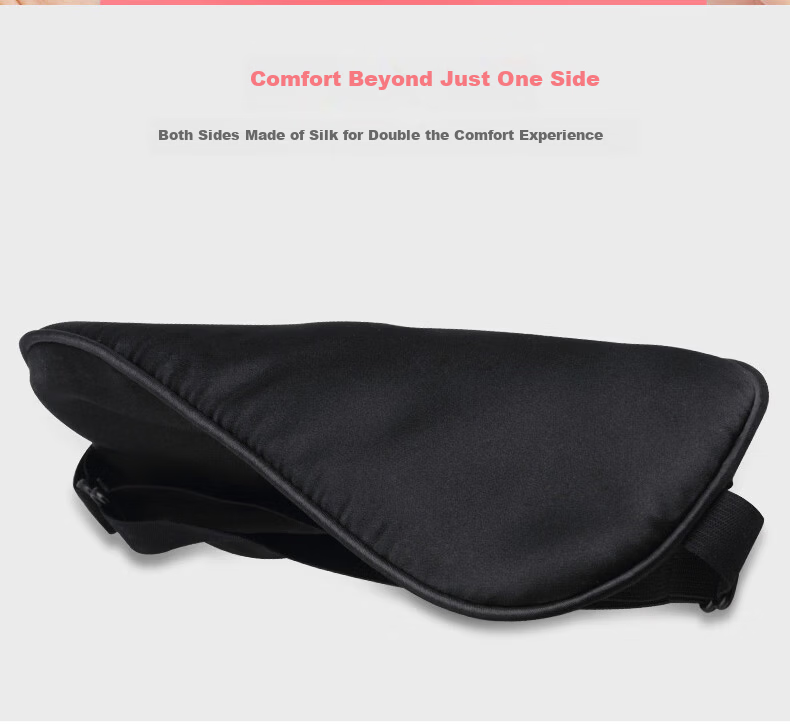 BWNK Silk Sleep Mask Ear-Hook Double-Sided Mulberry Silk Light-Blocking Ice Compress Fatigue Relief Eye Protection for Men and Women 7