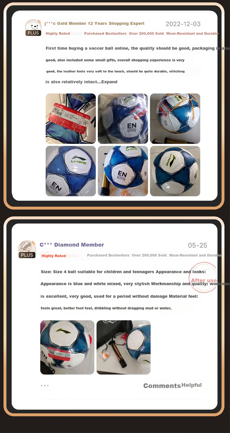 Li-Ning Football Size 4 for Children, Primary and Middle School Students, Ages 3-12, Standard Match and Training Youth Soccer Ball 2