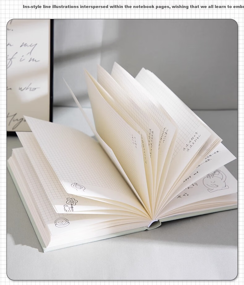 Shushan Personalized Minimalist Ins Style Artistic Notebook Exquisite Creative Diary (Light Silver Mouse Edition) Without Gift Box 6