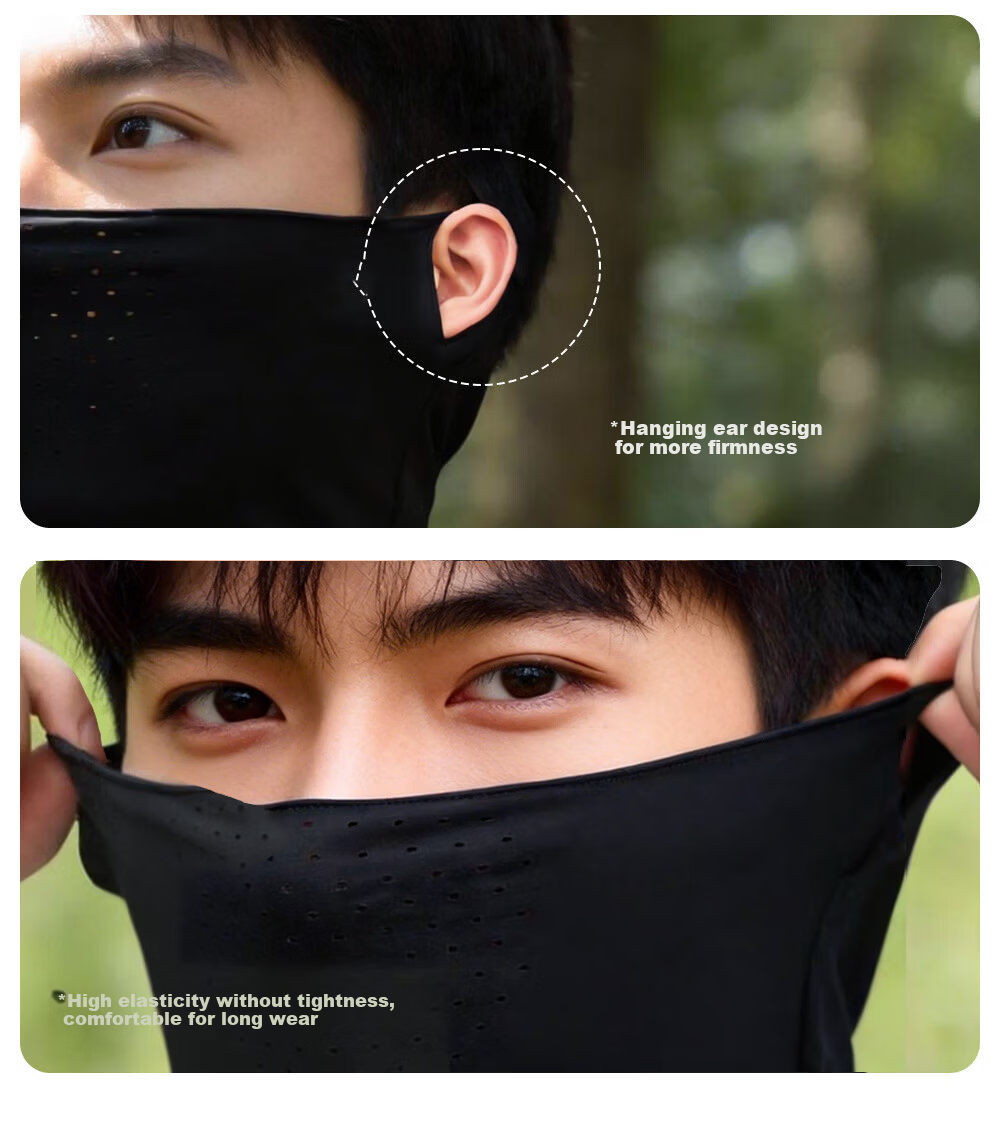 BWNK Sunscreen Face Mask Hat Neck Guard Integrated Ice Silk UV Protection Breathable Summer Face Bikini for Men and Women Cycling 6
