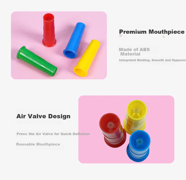 Guangduola Lung Capacity Training Balloon Children's Pulmonary Function Trainer Diaphragmatic Breathing Device Safe Thickened Mouthpiece Balloon 6