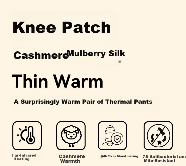MiiOW Men's Thermal Pants with Cashmere and Silk, Thickened Autumn and Winter Base Layer Wool Pants, Black XL 1