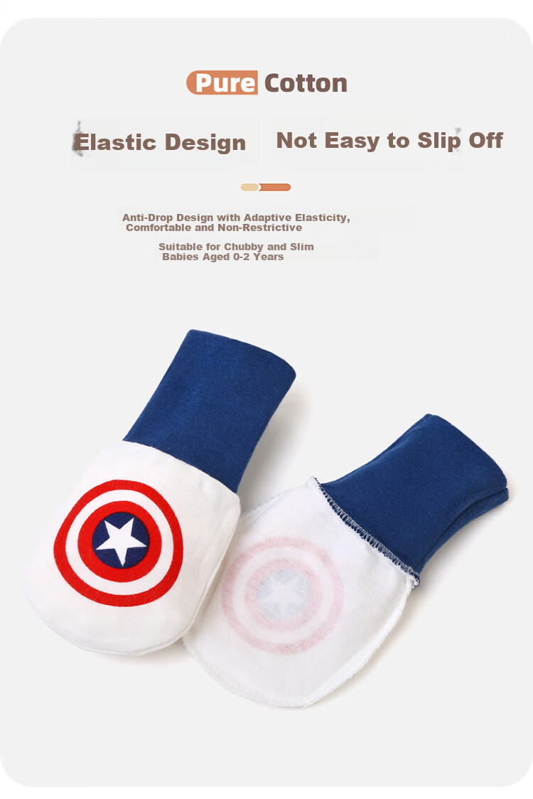 LAXIALIYA Newborn Baby Gloves Anti-Scratch Mittens Pure Cotton for Infant Boys Spring Autumn Winter 4