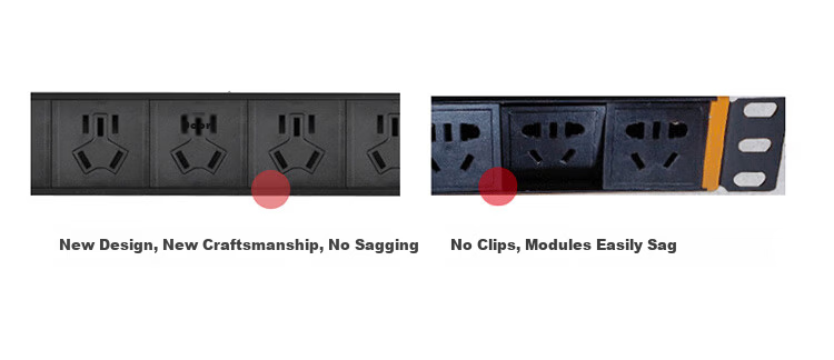 TOWE PDU Cabinet Power Strip 8-Port 10A Server Room Extension Cord 2m EN10/G800 13