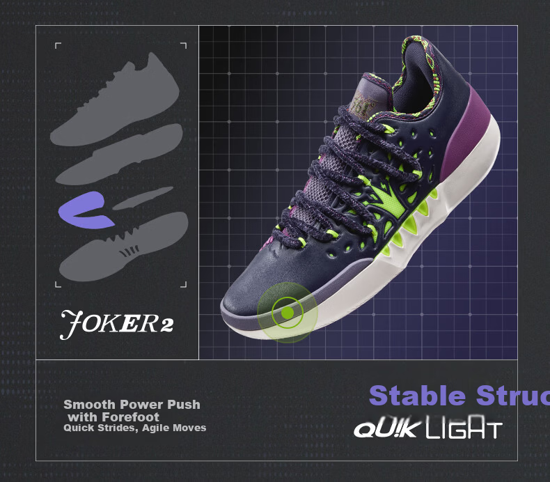 361° Basketball Shoes Joker 2 Nikola Jokic Second Generation Youth Indoor Training Sports Shoes Men 672621111-4 12