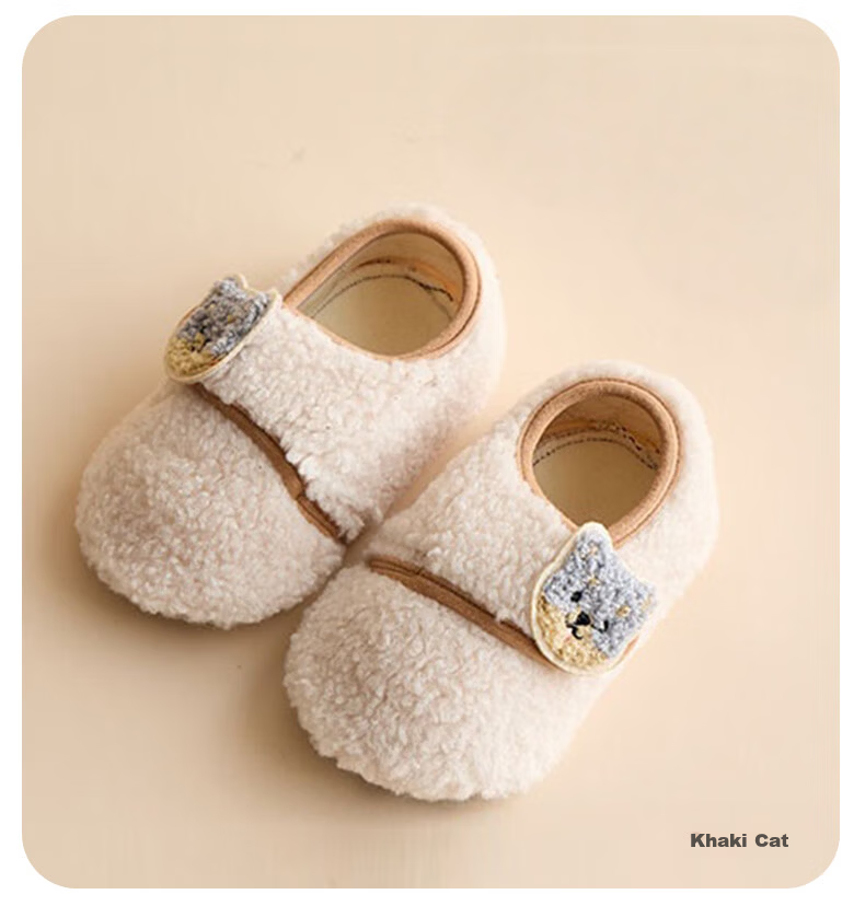Babyprints Baby Floor Socks Autumn Winter Toddler Walking Socks Set Thickened Warm Soft Sole Indoor Shoes Socks Gray Monkey XS 9