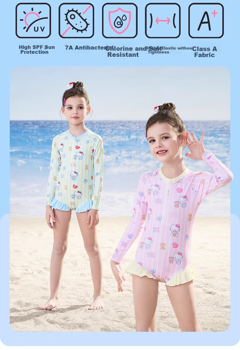 F.DYRAA & Hellokitty Kids Girls Sun Protection Swimwear Set A Class Three-Piece KC522C0012E Pink Size 130 2