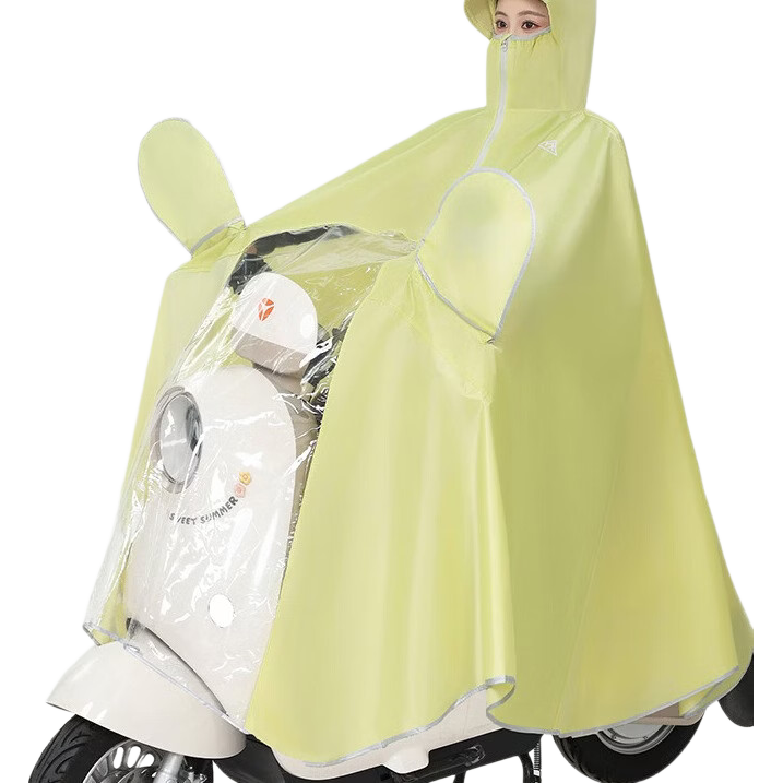 Spapani Long Full-Body Raincoat for Electric Vehicles, Adult Unisex Anti-Raincoat, Premium Gray