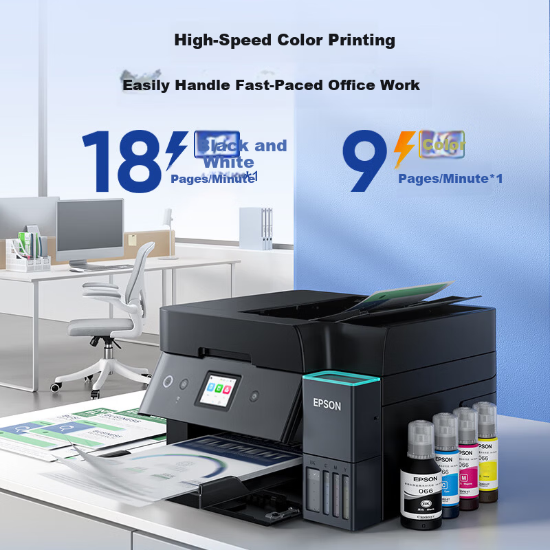 EPSON L6379 Ink Tank Color Wireless Multifunction Printer for Office and Home (Print, Copy, Scan, WiFi/Wired Network, Automatic Duplex Copy/Print)