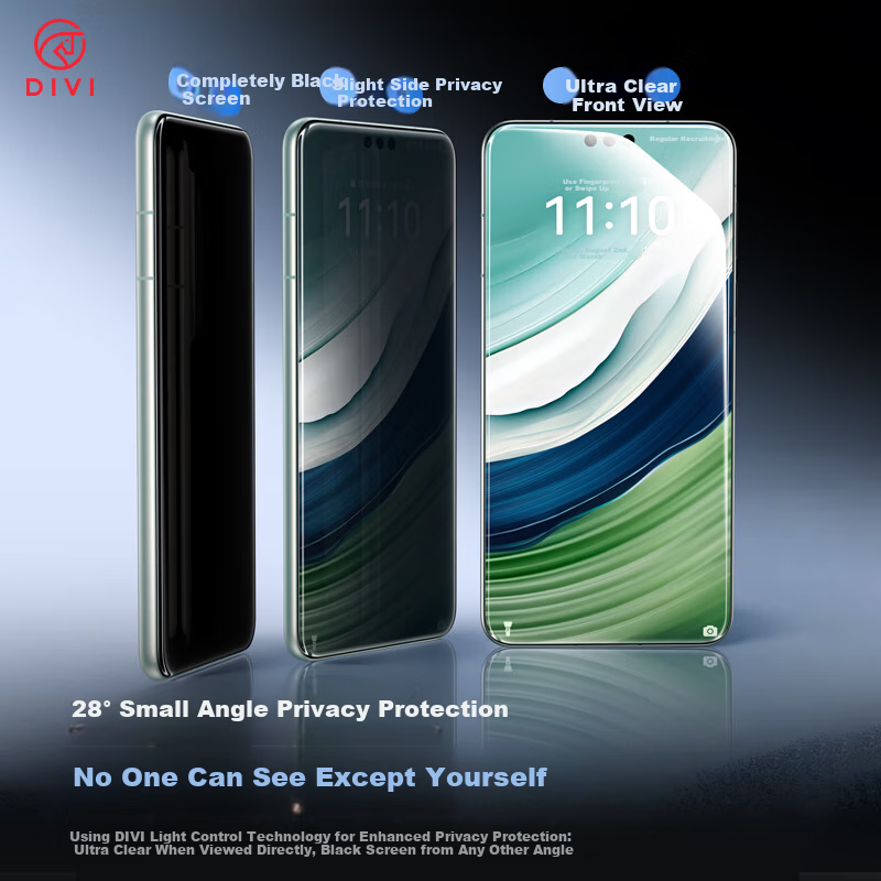 DIVI DIVI [28° True Privacy] Huawei Mate60 Pro Privacy Screen Protector Mate60 Pro+/RS Hydrogel Anti-Peeping Full Coverage Non-Tempered Anti-Drop Protective Film