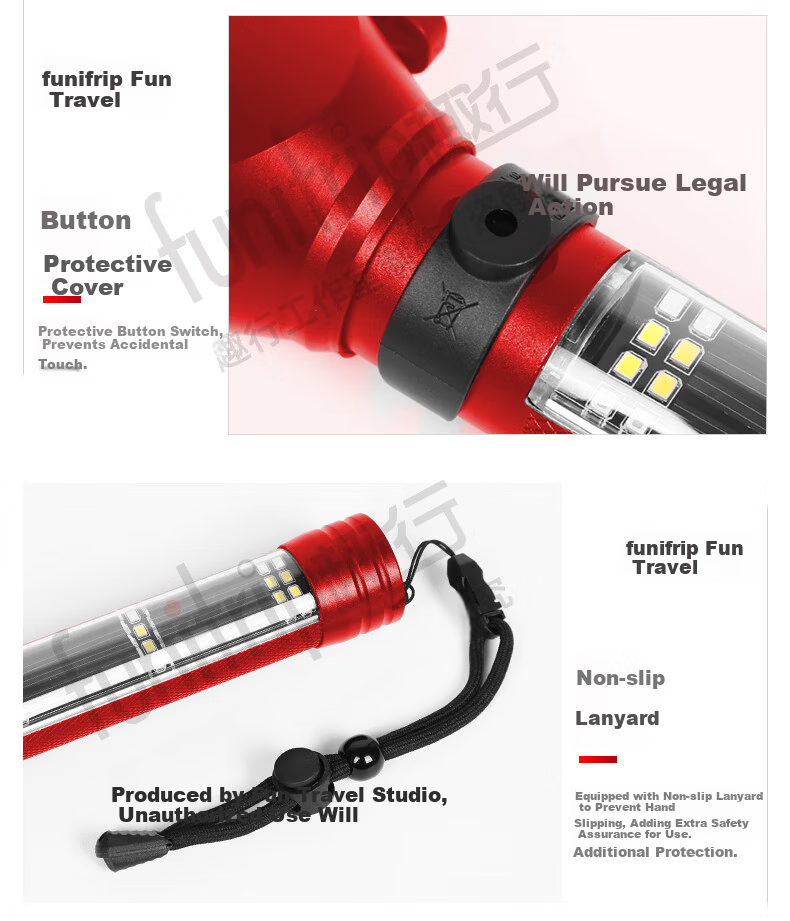 QuXing 12-in-1 Car Emergency Escape Hammer with Window Breaker, High-Power Flashlight, Red 11