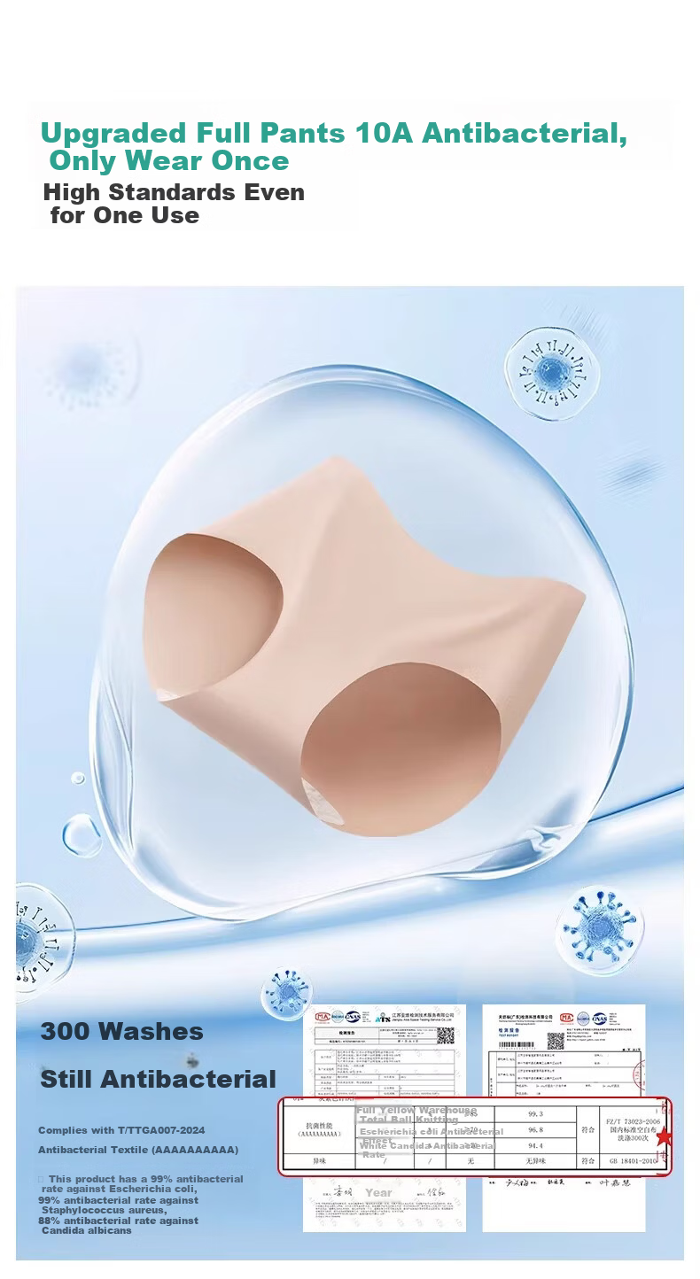 Chuyisheng 12-Pack Disposable Women's Seamless Invisible Cotton Crotch Sterilized Wash-Free Individually Packaged Daily Use Shorts 6