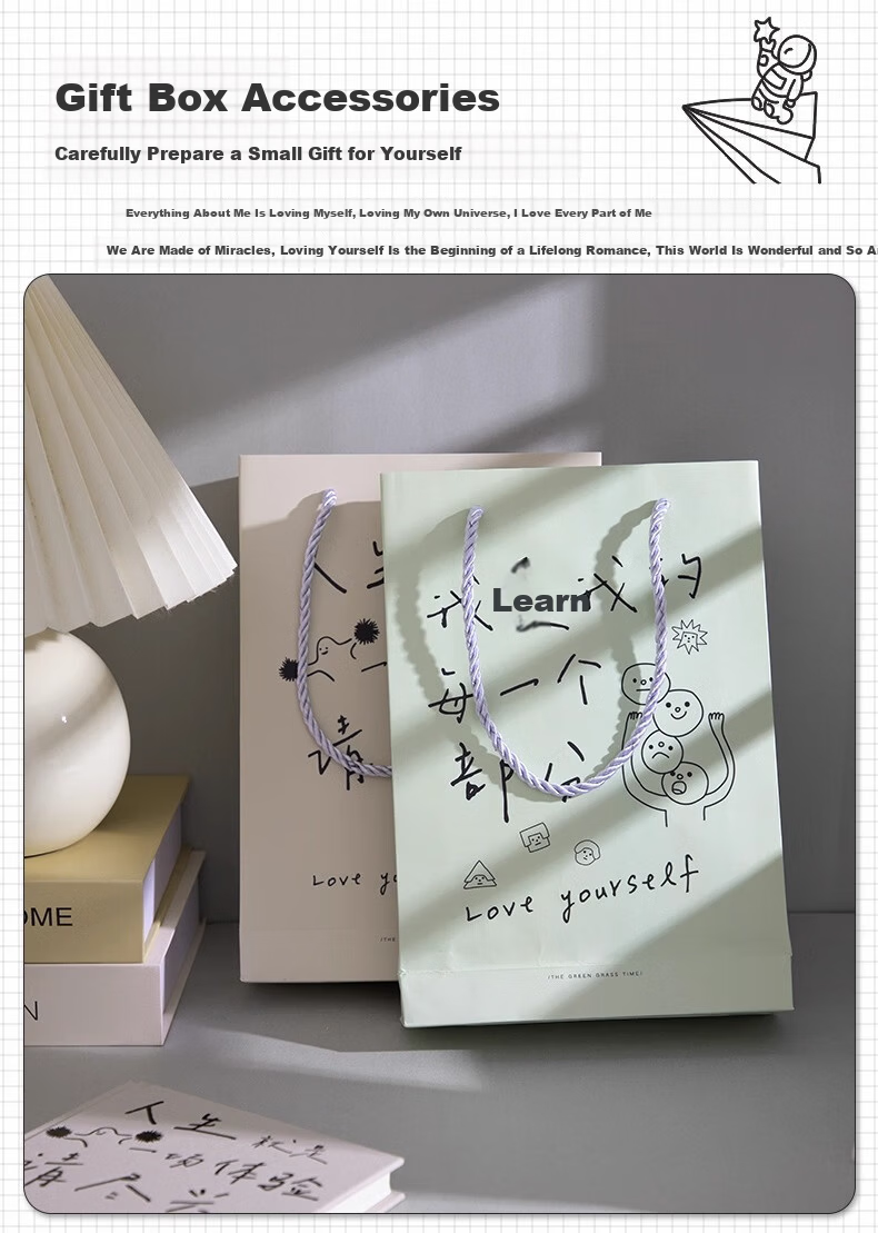 Shushan Personalized Minimalist Ins Style Artistic Notebook Exquisite Creative Diary (Light Silver Mouse Edition) Without Gift Box 5