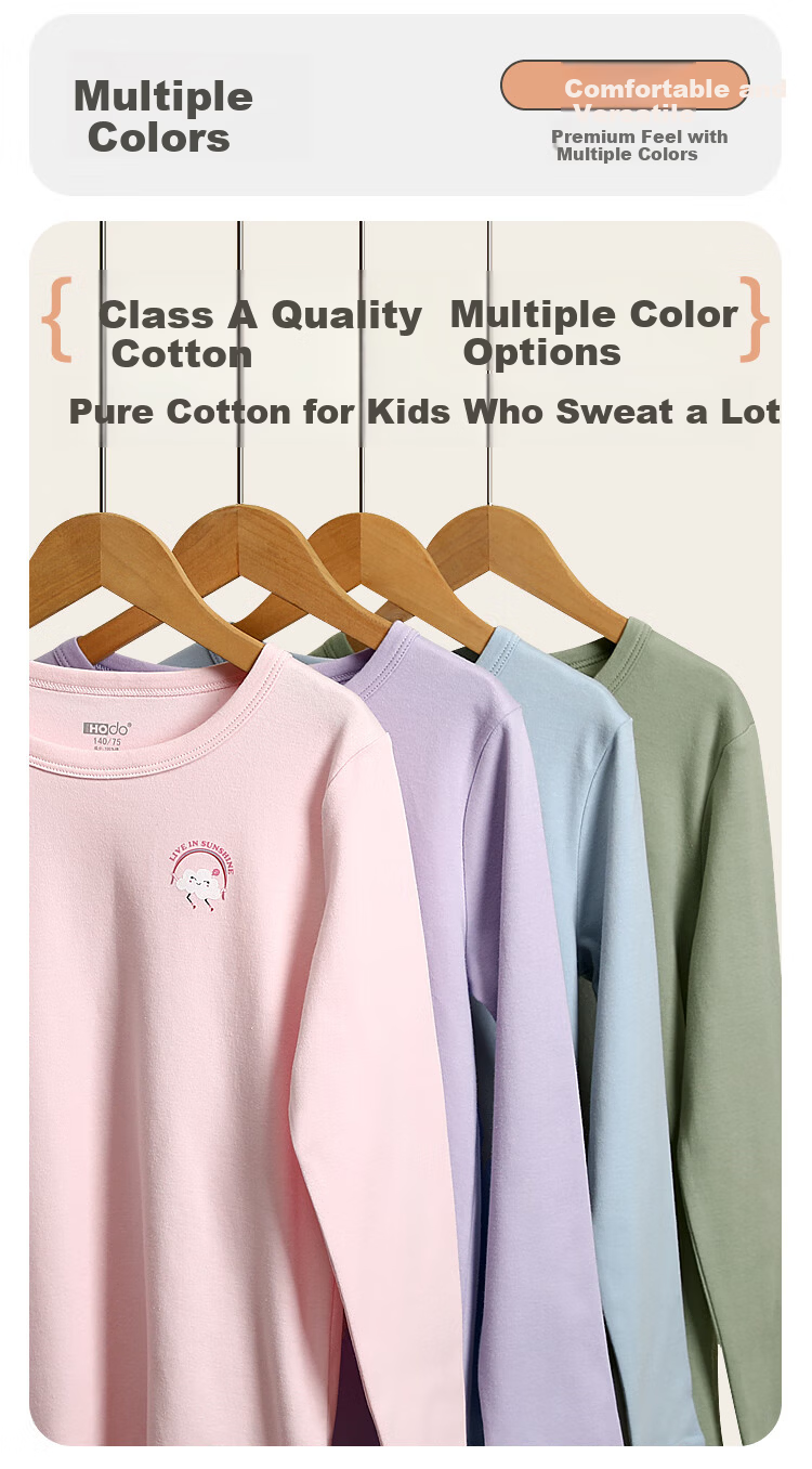 Hodohome Boys' Pure Cotton Antibacterial Anti-Mite Anti-Static Combed Cotton Camellia Oil Autumn Shirt and Pants Set 117 Blue 160 5