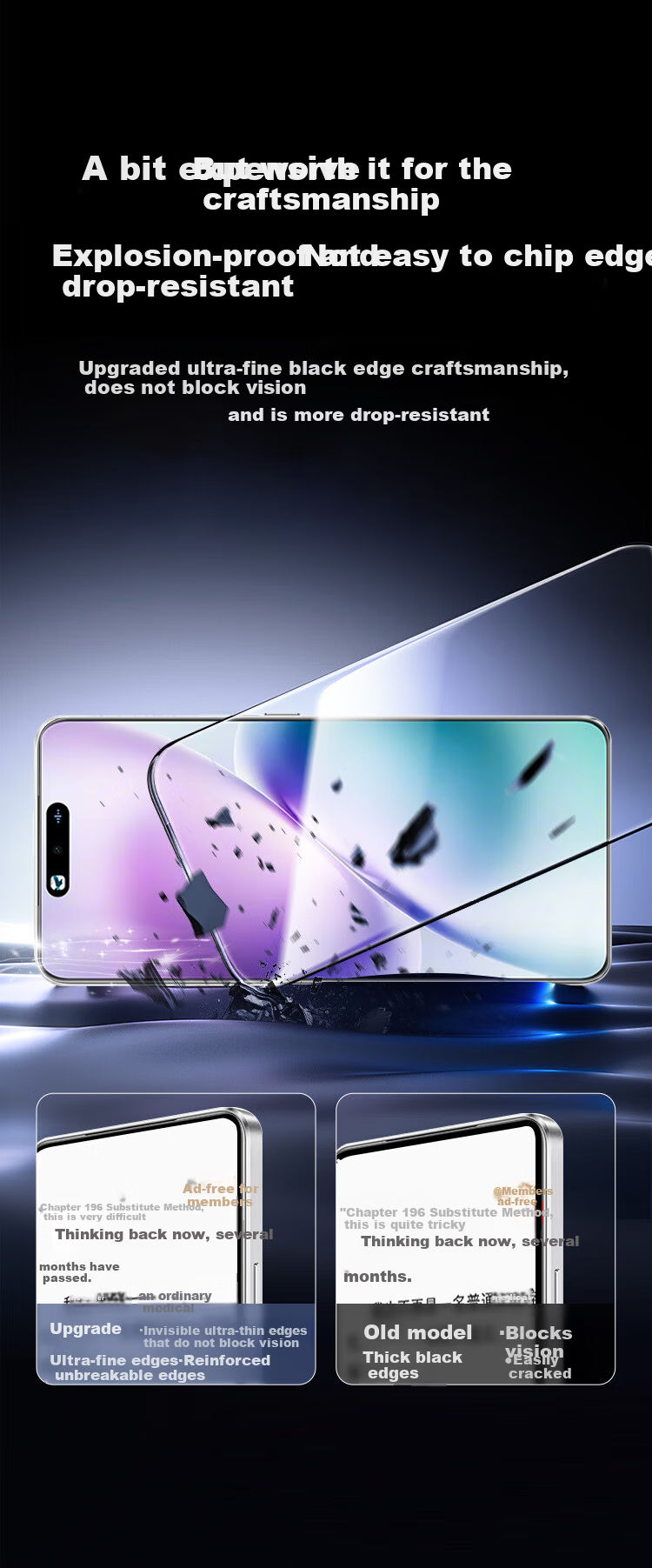 KOOLIFE Tempered Glass Screen Protector for vivo X200S with Ultrasonic Unlock, Full Coverage, Ultra-Thin, HD, Anti-Drop, Anti-Fingerprint Film 1