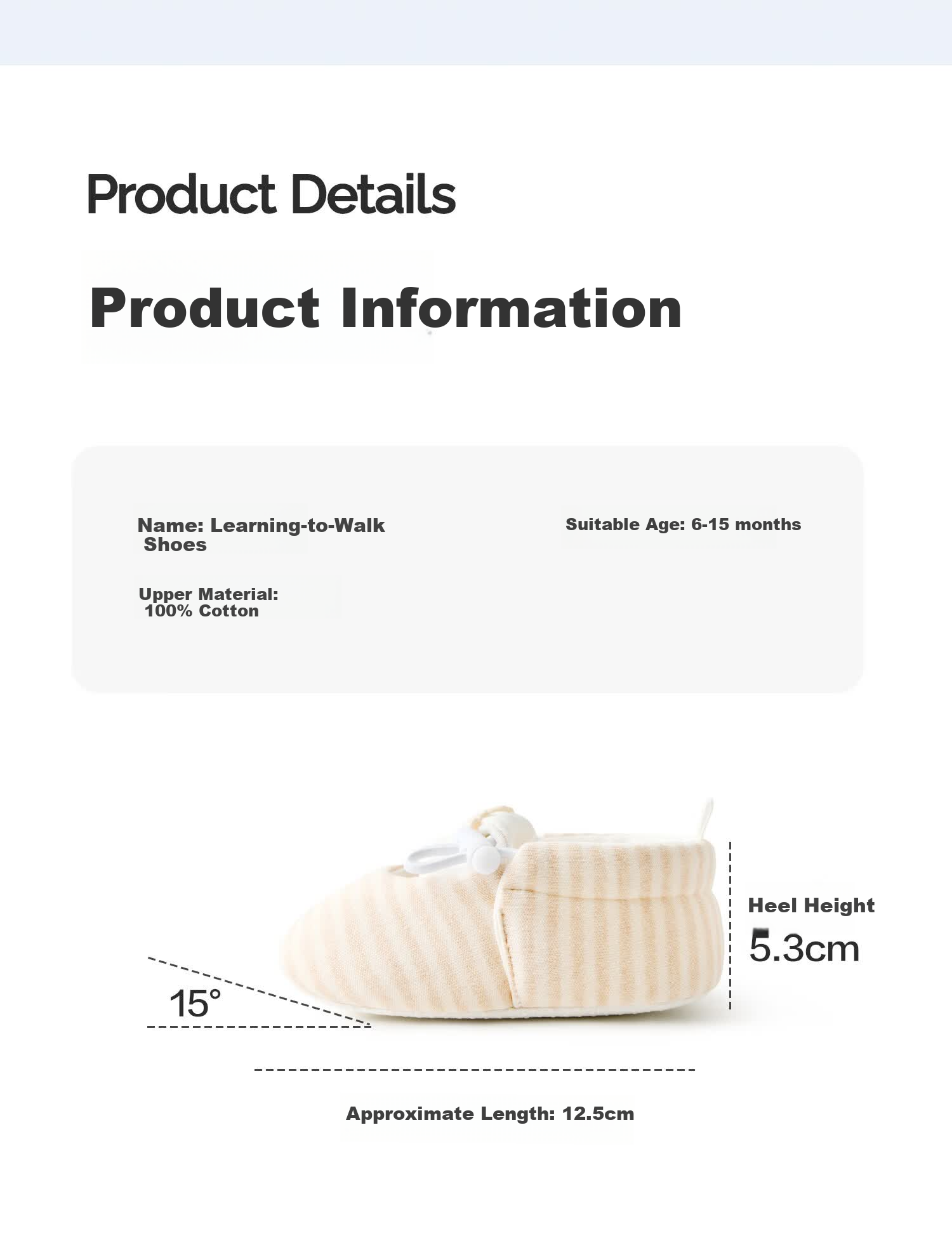 Baby Shoes Spring Newborn 0-6-12 Months Soft Sole Anti-Slip Pre-Walking Shoes for Boys and Girls 4
