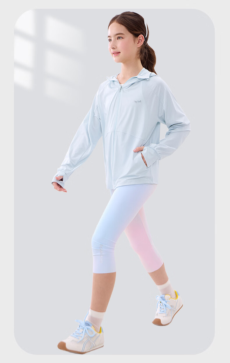Disney Girls' Summer Sun Protection Jacket UV-Resistant Outdoor Sports Coat for Older Children and Teens 1A013 White 170 9