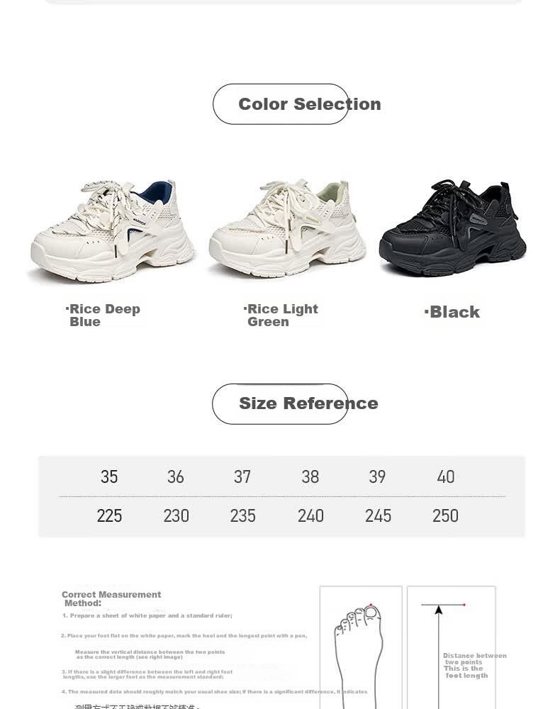 Warrior Official Women's Dad Sneakers 2026 Summer Breathable Mesh Sports Shoes Black Size 37 6