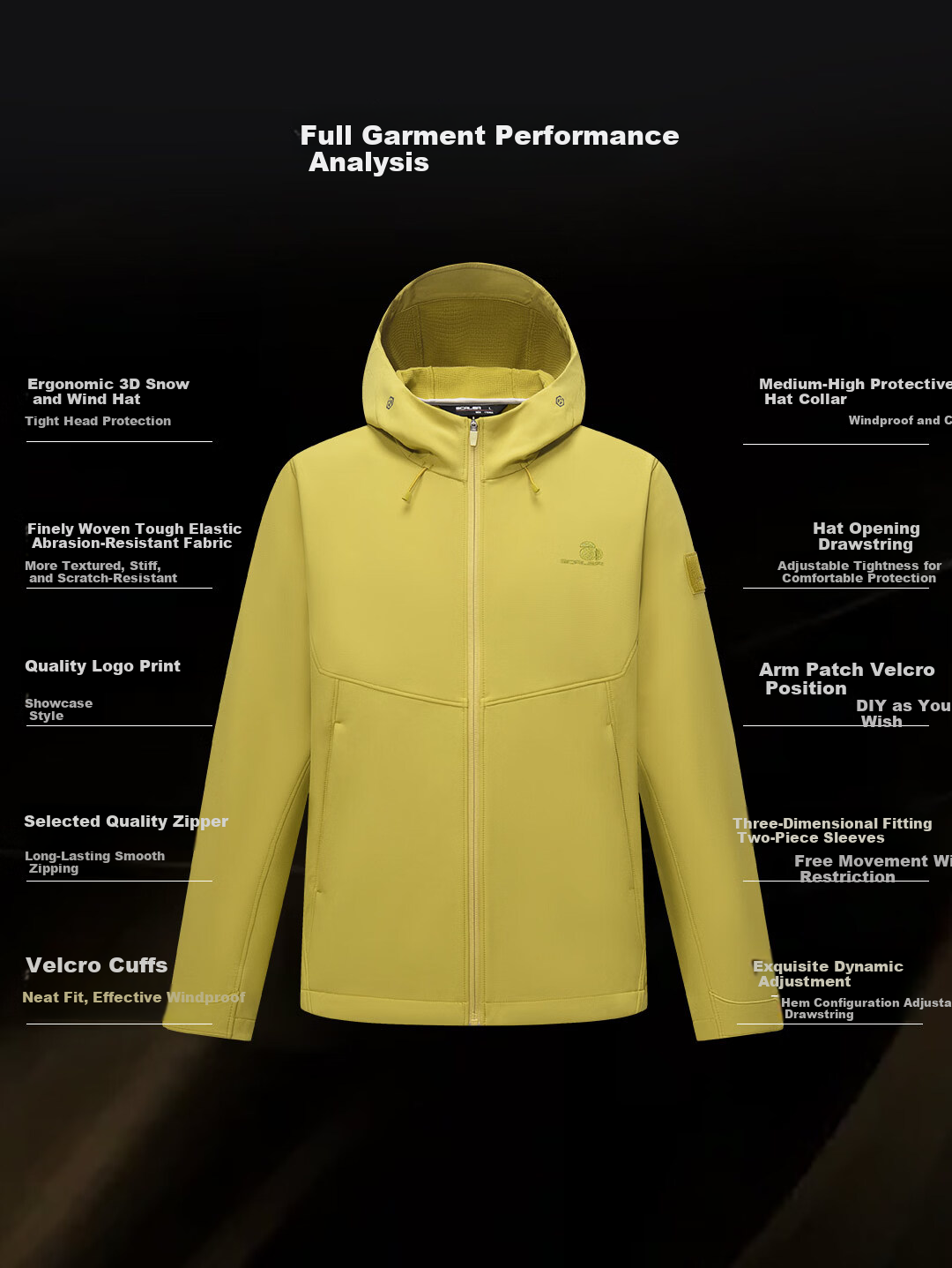 SCALER Outdoor Softshell Jacket Unisex Windproof Warm Sports Casual Hooded Coat Women F2916D61 3