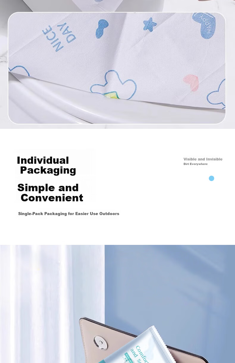 Etravel Disposable Toilet Seat Covers [50 Pieces] Maternity Cushion Travel Extra Large Thick Waterproof Little Rabbit 5