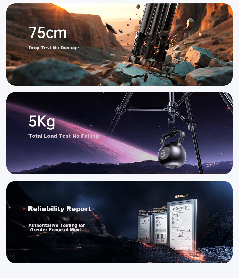 Yangfeisi [Hot Sale 100K+ | 1.5m Aluminum Alloy] Tripod Camera Stand Portable DSLR Phone Live Streaming Tripod Photography Head Outdoor Shooting Compatible with Nikon Canon 4