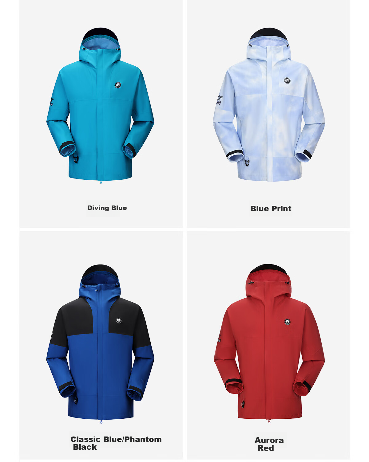 Xiongmao [Liu Yifei's Same Style], Rain Shell Outdoor Jacket for Men And Women, Single Layer Heavy Rain Protection, Triple Protection Mountaineering Coat, Outerwear 6169X5 22